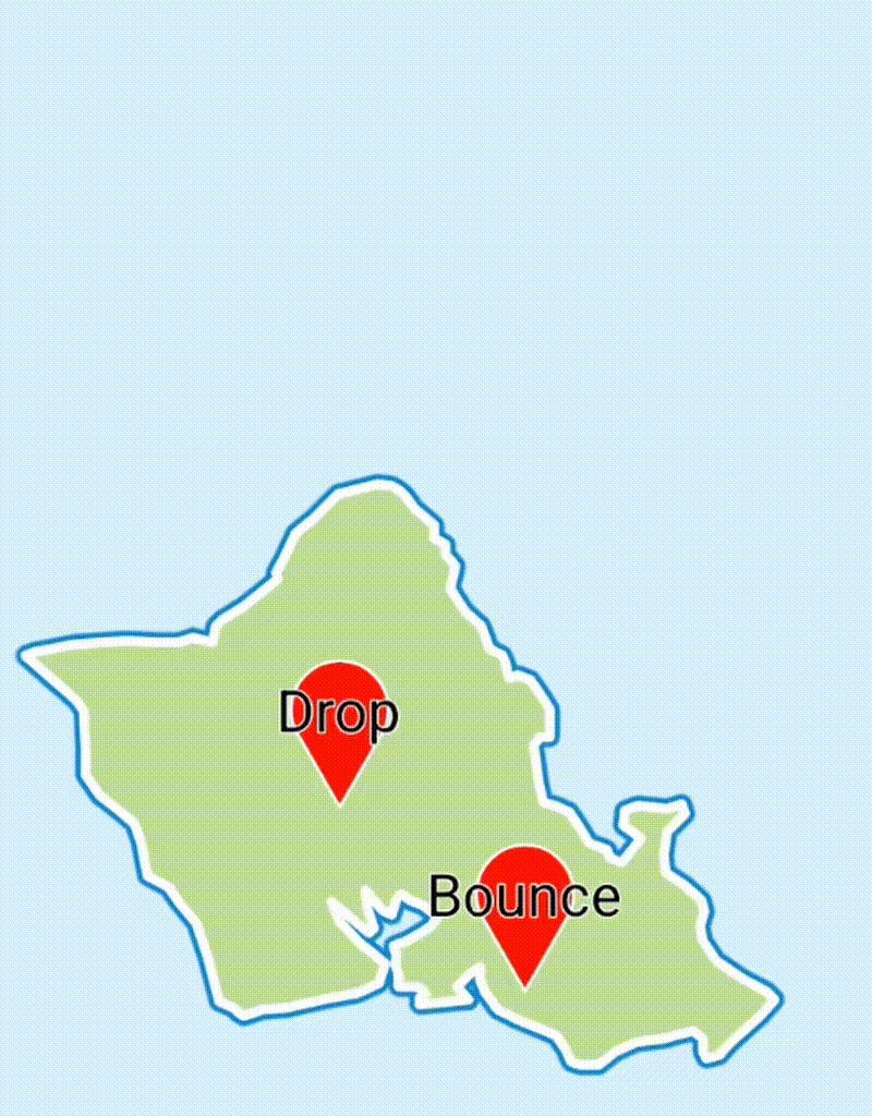 marker bounce and drop animation preview